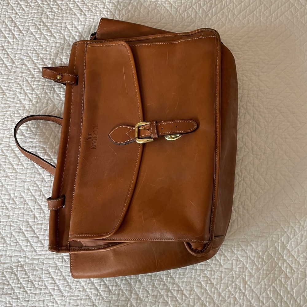 King Ranch leather briefcase